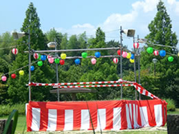 盆踊り用ステージ足場
